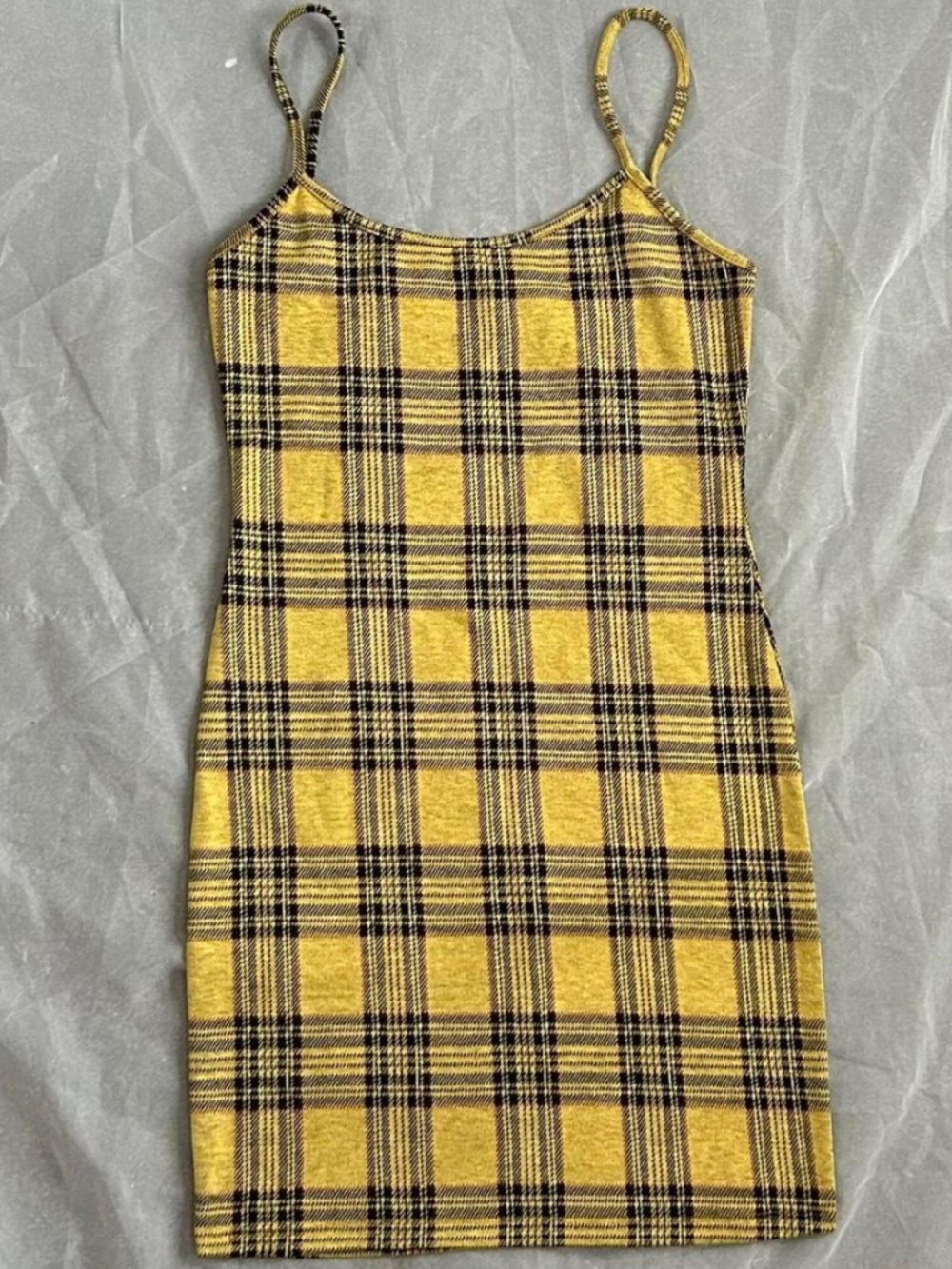 Yellow Plaid mini dress!!!